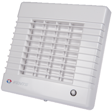 Ventilator baie Vents, intrerupator fir, jaluzele automate, 26 W, alb, diametru 150 mm, 11.4 x 21.2 cm