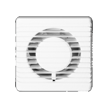 Ventilator baie Orno OR-WL-3200/100/HT, 8 W, 93 m³/h, 2400 rpm, 100 mm, temporizator, senzor umiditate, montare in perete, silentios, Alb