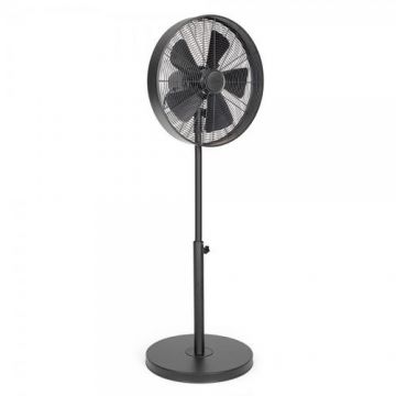 Ventilator cu picior Livoo DOM489, 50W, 3 viteze, corp metalic, 5 lame, Inaltime reglabila, oscilatie orizontala (Negru)
