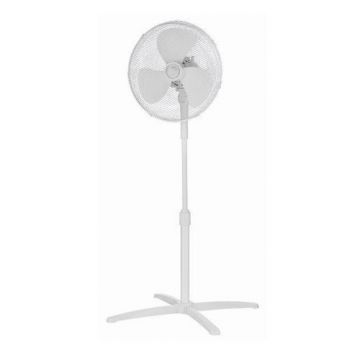Ventilator cu picior Midea FS40-21M, 40 W, 3 viteze,  40 cm, Oscilatie (Alb)