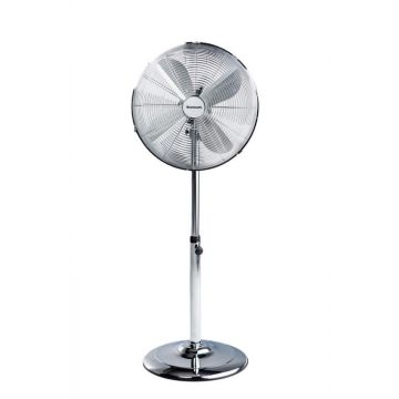 Ventilator cu picior Ravanson WT-7040SN, 50 W, 3 viteze, Oscilatie, Reglare inaltime (Inox)