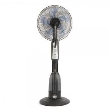 Ventilator cu pulverizator 2 in 1 Livoo DOM411, 90W, diametru 45cm, funtie ventilare si ceata de apa, telecomanda, temporizator (Negru)