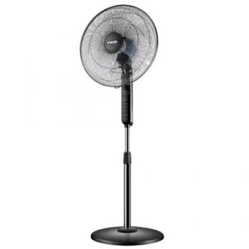 Ventilator de birou Noveen F450, diametru 40 cm, 45 W, 3 trepte de viteza, reglare pe inaltime (Negru)