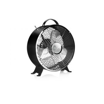 Ventilator de birou Tristar VE-5966 Metal retro fan, 20 W, 25 cm, 2 viteze (Negru/Argintiu)