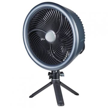 Ventilator de camera Max Cooler Fan, Protectie impotriva tantarilor, 9600 mAh, 350lm, IPX4, Argintiu