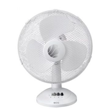 Ventilator de masa ECG FT 40A, 50W, 40 cm, 3 viteze, silentios (Alb)
