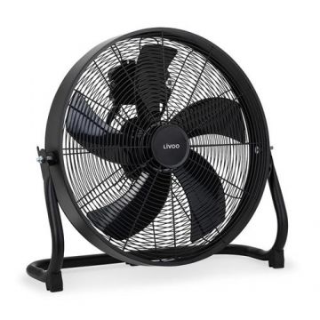 Ventilator de podea Livoo DOM508, 55W, diametru 45 cm, 3 viteze, debit de aer 3654 m3/h, unghi de inclinare de pana la 120 grade, corp metalic, 5 palete, maner transport (Negru) Ventilator de podea Livoo DOM508, 55W, diametru 45 cm, 3 viteze, debit de aer 3654 m3/h, unghi de inclinare de pana la 120 grade, corp metalic, 5 palete, maner transport (Negru)