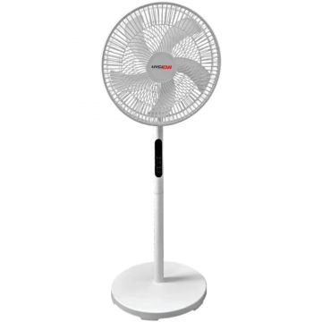 Ventilator de podea Vision Touch HLFANB10125, 60 W, 8 viteze, Alb