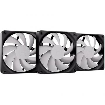 Ventilator HYTE flow FA12, 120 mm, 1500 rpm, PWM, FDB, set 3 buc, Gri