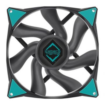 Ventilator Iceberg Thermal IceGale Xtra, 140 mm, 2500 rpm, PWM (Negru)