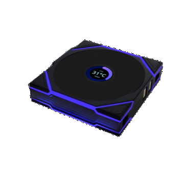 Ventilator Lian Li UNI FAN TL Wireless LCD, ARGB, PWM - 120 mm, 350 - 1900rpm  (Negru)