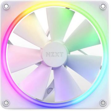 Ventilator NZXT F140, 140mm, RGB, 4 pin PWM, 500-1800 RPM (Alb)