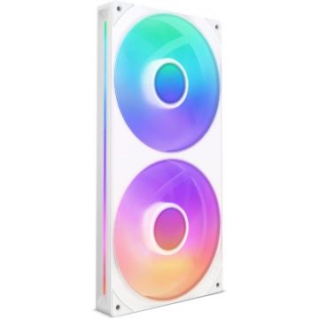 Ventilator NZXT F280 RGB CORE, 2x140mm, RGB, 500 - 2,000 RPM, 98.61 CFM (Alb)