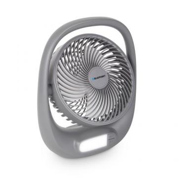 Ventilator portabil Blaupunkt APF301, 3 viteze, Rotire 180 grade, Reincarcabil, Port USB-C (Gri)
