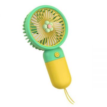 Ventilator portabil de mana, incarcare Usb, galben