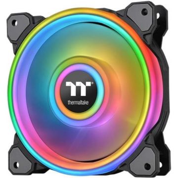 Ventilator Thermltake Riing Quad 14 RGB Radiator Premium Edition, 140mm, 1400 rpm, USB, 60.17 CFM (Negru)