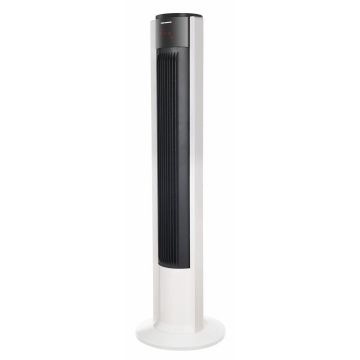 Ventilator turn Heinner HTF-M45WH, 45 W, 3 viteze, Display LED, Oscilatie, Temporizator, H 110 cm (Alb)