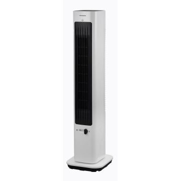 Ventilator turn Heinner HTFA-M20WH, 2000 W, 3 viteze racire, 2 viteze incalzire, Termostat digital, Temporizator 24 ore, Telecomanda, Oscilatie (Alb)