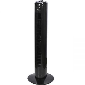 Ventilator turn Lentz 80037, 45W, 81cm, 3 viteze, 3 moduri de oscilare, temporizator 120 min, negru