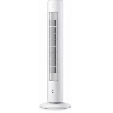 Ventilator turn Philips Seria 5000 CX5535/00 , 3 trepte viteza, 40 W, Oscilatia la 60 de grade, Telecomanda (Alb)