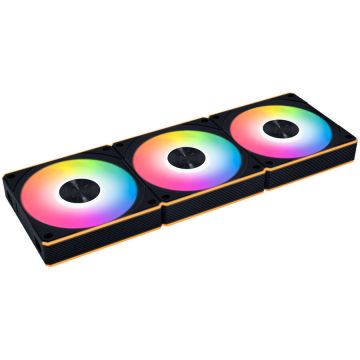 Ventilator UNI FAN CL Wireless Reverse 3er-Pack 120mm Negru