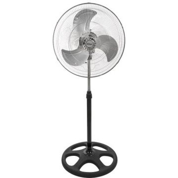 Ventilator cu Picior, 3 Viteze, Diametru 45 cm, Inaltime Reglabila Maxim 130 cm, Putere 55 W, Zilan