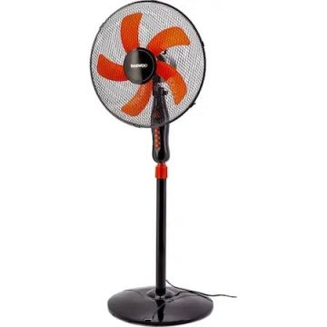 Ventilator cu picior Daewoo DDV166 – 50 W, 40 cm, 3 trepte, negru/portocaliu