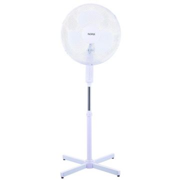 Ventilator cu Picior Floria, Alb, 40W, 3 Trepte Viteza, Motor Silentios