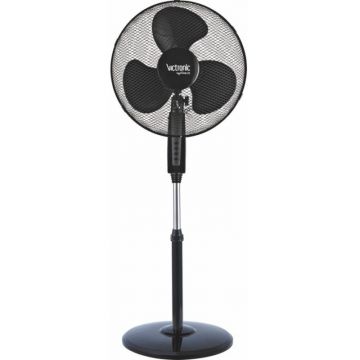 Ventilator Electric, cu Picior, 40 cm, 3 Trepte Viteza, 40 W, Negru, Victronic