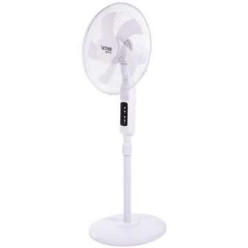 Ventilator Electric, cu Picior, Telecomanda, 40 cm, 3 Trepte Viteza, 45 W, Alb, Victronic