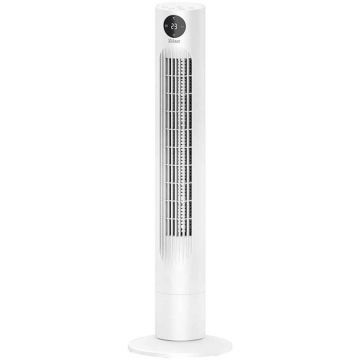 Ventilator Turn 60 W, Temporizator 12 h, 3 Trepte Viteza, 90 cm Inaltime, cu Telecomanda, Zilan